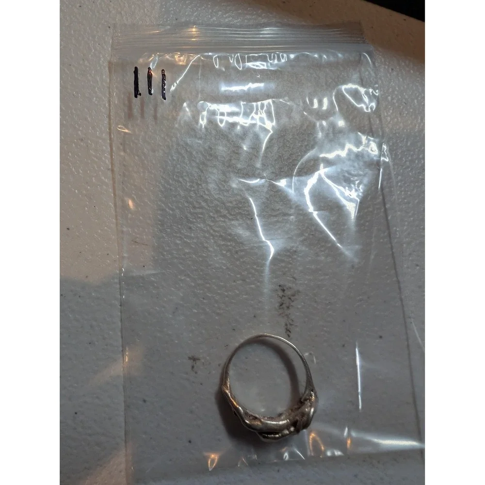 925 Sterling silver. Brutalist style “Couple embracing “ artisan made vintage